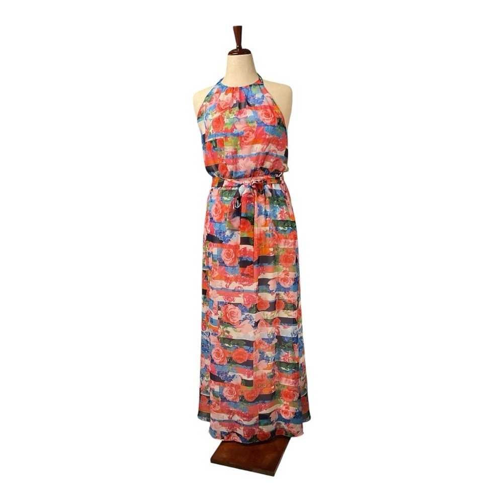 Jessica Simpson Women’ Halter Floral Maxi Dress Size 6